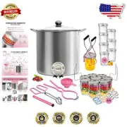 Durable Stainless Steel 21.5QT Water Bath Canner with Rack for Easy Preserving