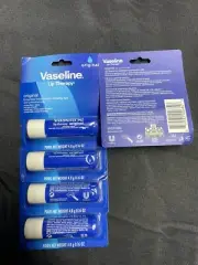 Vaseline Lip Therapy Care Original, Fast-Acting Nourishment, 0.16 Oz 5pcs