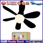 LF# Ceiling Fan LED Light E27 Base 30W Socket Fan Light Remote Control (Black)