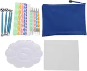 20Pcs Mandala Dotting Tools Set, DIY Art Rock Dot Stencil Tray Painting Accessories, Portable Storage Bag, Acrylic Stainless Steel Material, Compatible with Watercolor