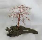 Crystal Gemstone Clear Quartz Tree of Life 160 stones with copper wire