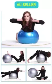 55CM Exercise Anti-Burst Heavy Duty Yoga Ball Fitness Balance Office Workout Gym