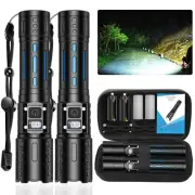rechargeable flashlights, 6 modes 100000 lumen tactical led flashlight, high ...