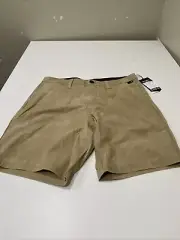 Volcom Men's Kerosene 21" Hybrid Chino Shorts Khaki Size 32