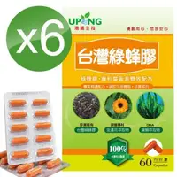 在飛比找森森購物網優惠-【湧鵬生技】台灣綠蜂膠6入組(台灣綠蜂膠;葉黃素;每盒60顆