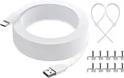 [BCSAILVE] 33 FT USB C Cable for Security Camera Blink, Ring Pan-Tilt Indoor Cam, Xiaomi Mi Eufy, Weatherproof Type-C Extension Power Cord 10m Long, White