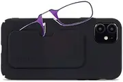 ThinOptics Reading Glasses 2.00 Purple Frames With Universal Pod Compact Case - Slim Light Foldable Eyeglasses +2.00 Strength With Flex-Fit Technology - Men Women