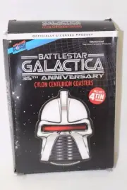 Battlestar Galactica 35th Anniversary Cylon Centurion Coaster Set 4 Coasters NEW