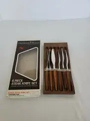 Vintage Washington Forge Forgecraft Steak Knives Stainless Steel Japan Set of 6