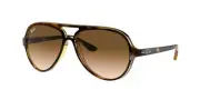 Ray-Ban Cats 5000 Sunglasses RB4125 710/51 59MM Light Havana Brown Gradient Lens