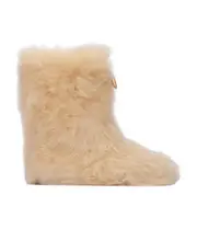 round-head short boots 38.5,38 Light cream