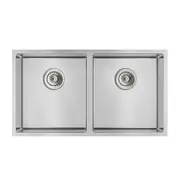 ACA Handmade Kitchen Double Bowls Stainless Steel Luandry Sink 820x457mm