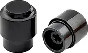 Musiclily Pro Metric Size Vintage Style Guitar Barrel Switch Tips 3 Way Pickup Selector Switch Knobs for Import Squier Tele Style, Black (Set of 2)