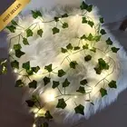 2 Pack 13Ft Ivy Leaf Fairy String Lights Battery Garland for Room Party Decor