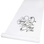Hortense B. Hewitt Wedding Accessories Fabric Aisle Runner, 100-Feet Long, White