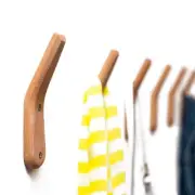 Wood Wall Hooks, 2 Pack Coat Hooks Mounted Rustic Wooden Heavy Duty Robe Hook...