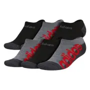 New Adidas Boys Superlite Linear II 6-Pack No Show Socks Size Medium 13C-4Y