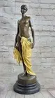 Art Deco Gilt Nude Girl Bronze Sculpture Museum Quality Hot Cast Figurine Figure
