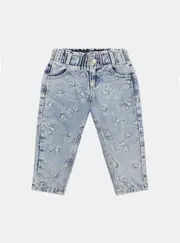 GUESS Blue Denim Paper Bag Pants Size: 5, Cotton