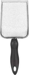 TEHAUX Stainless Steel Reptile Sand Substrate Scoop, Shovel Sifter Litter Cleaner Corner Cleaner Reptile Habitat Sifting Scoopers for Cleaning Sand-Type Substrates