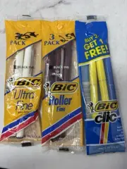 3 Packs Of NOS VTG Bid Pens From The 1980s Clic - Roller - Ultra Fine