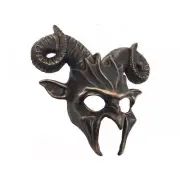 Demon Devil Horned Ram Krampus Costume Prop Halloween Masquerade Mask [Copper]