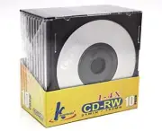 (10-P)Mini CD-RW Rewritable 21min185mb 8cm CDR CD Blank Compact Disc+Jewel Case