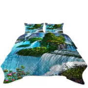 Art Painting of Nature Paradise Falls Coverlet