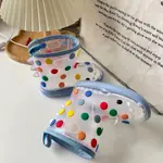 【WOORI預購】小紅書同款彩色點點兒童雨鞋