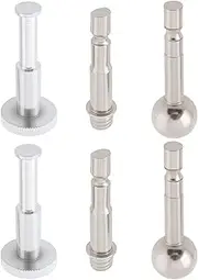 eMagTech 2 Set Boom Arm to 17mm Ball 1/4 inch 3/8 Screw Bolt Mount Connector Adapter for Microphones Mobile Phone Holders