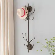 Kings Brand Furniture – Nino Metal 12 Hook Wall Mount Coat & Hat Rack, Pewter
