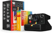 Polaroid Now+ Generation 2 Camera + Film Pack (16 Photos Included) - Black - Bluetooth App Controlled Instant Film Camera (6250)
