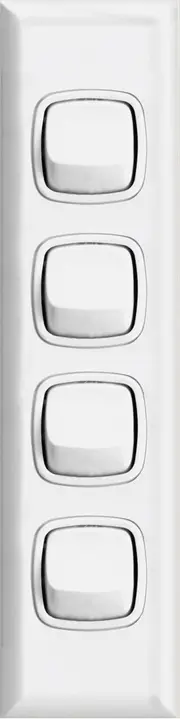 HPM Excel 4 Gang Architrave Light Switch