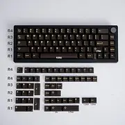 Black and Gold Keycaps 120 Keys Cherry Profile Keycap Set Fit for 60% 65% 95% Cherry Mx Switches Mechanical Keyboard