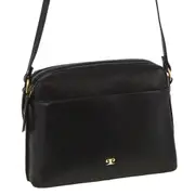 Pierre Cardin Smooth Leather Cross-Body Bag - Black
