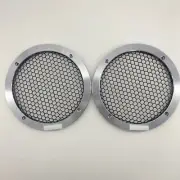 2-7" Alu Speaker Cover Mesh Grill For Dynaudio 372, 232, 236, 272 Speaker Chrome