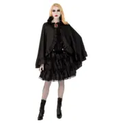 Satin Cape Women's/Ladies BlackHalloween Party Scary Vampire Costume Adult