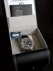 Aviator Buran Russia mechanical pilots wrist watch, 2010 Limited Edition of 200