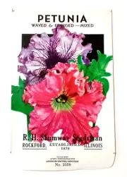 Vintage Petunia Seed Packet RH Shumway Seedman NOS New 1950s Rockford, IL