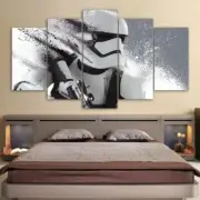 Star Wars Movie Stormtrooper Framed 5 Piece Canvas Wall Art Print Picture Poster