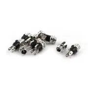 10Pcs DC Power Jack Socket Female Coaxial Panel Mount Connector 5.5mmx2.1mm
