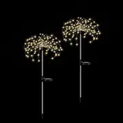 2x Solar Firework String Lights Garden Feature LED Light Sensor Night Lamp Warm White