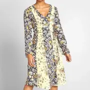 MODCLOTH Unique Persona Midi Dress Floral Hippie Peasant Cottagecore - Sz 8 NWT