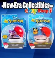 Nintendo Pokemon Dedenne vs Noibat Pokeball 2" Mini Figurine Ball Set Tomy