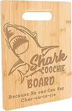 Charcuterie Board, Double-Sided Wooden Cheese Board, Large Wooden Charcuterie Platter, Unique Shark Design Board, Chopping Board for Meat, Seafood and Steak, Bread Board for Entertaining
