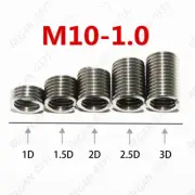 1000pcs M10-1 x 2D Metric Helicoil Screw Thread Wire Inserts 304 Stainless