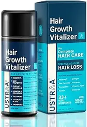 [Ustraa] Hair Growth Vitalizer Boosts Hair Growth, Prevents Hair Fall Hair Oil With Redensyl, Saw Palmetto, Wheatgerm & Jojoba Oil, No Sulphates, No Parabens, No Silicone, No Mineral Oil 100Ml