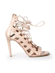 Beige Leather Amazon 105mm Gladiator Sandals