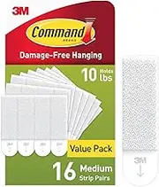 Command PH204-16NA Value Pack Picture Hanging Strips, Medium, White