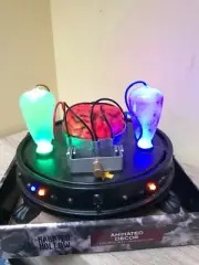 ANIMATED GEMMY MAD SCIENTIST BRAIN SWITCH LIGHTS UP TALKS HAUNTED PROP